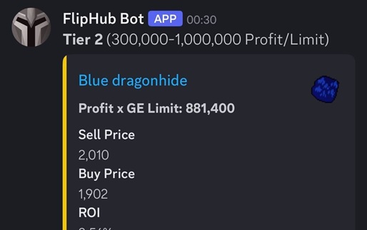 Discord bot flip alert preview